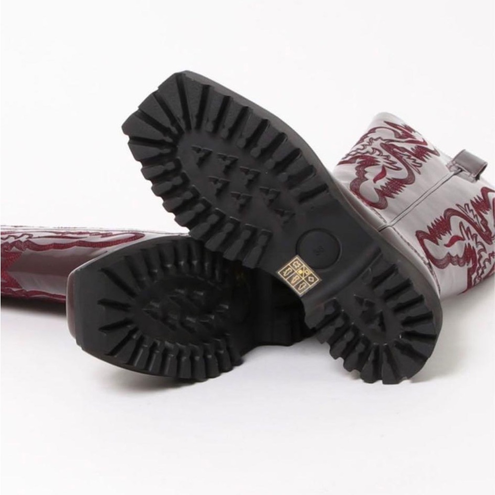 Jeffrey Campbell new high Women's Burgundy Boots - Picture 6 of 6